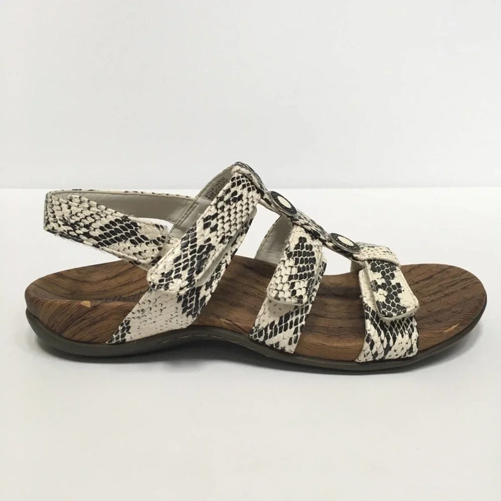 Orthaheel Vionic Yasmin Snakeskin Footbed Sandal, Size 6
